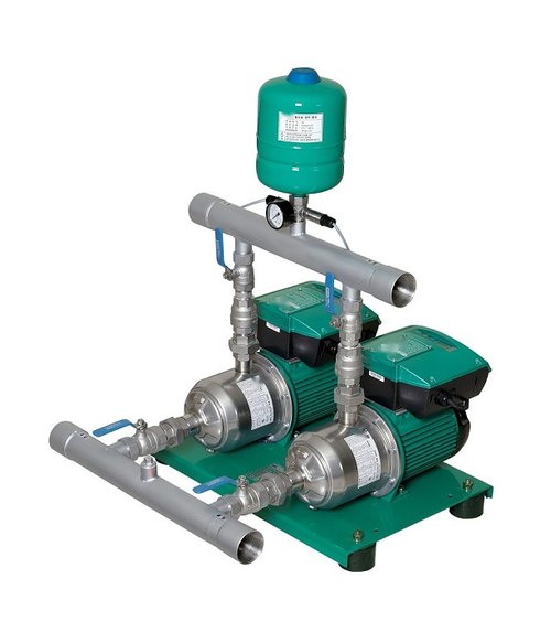 Hệ 2 bơm tăng áp biến tần PEROTAC 2IVT ống góp và bình tích áp – bomchim.net
